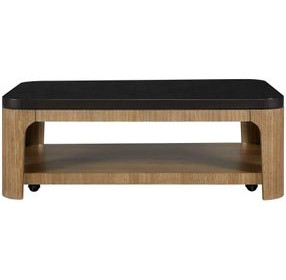 Blue Mallee Brown and Black Rectangular Cocktail Table