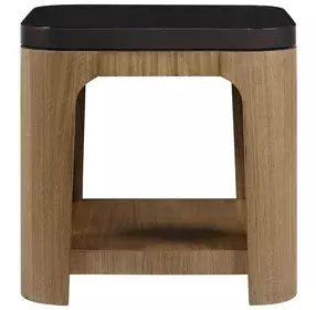 Blue Mallee Brown and Black Square End Table