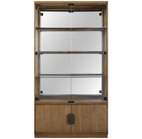 Blue Mallee Brown 4 Door Display Cabinet
