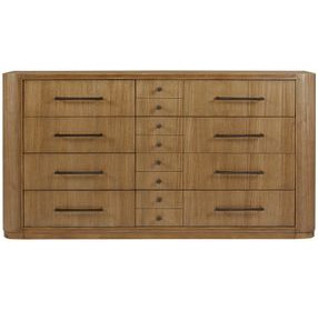 Blue Mallee Brown 12 Drawer Large Dresser