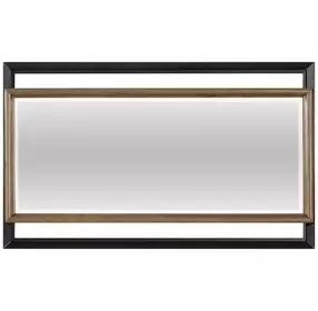 Blue Mallee Black and Brown Rectangular Dresser Mirror