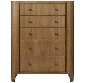 Blue Mallee Brown 5 Drawer Chest