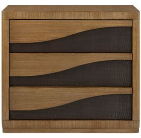 Blue Mallee Brown and Black 3 Drawer Bachelors Chest