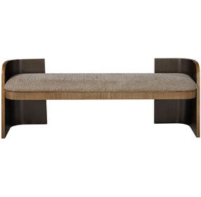 Blue Mallee Beige Upholstered Bed Bench