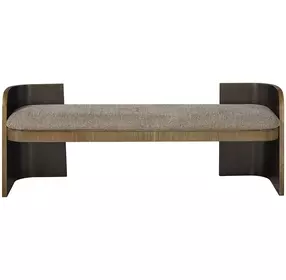Blue Mallee Beige Upholstered Bed Bench