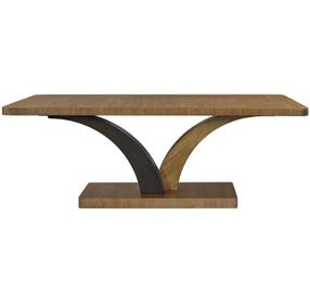 Blue Mallee Brown and Black 84" Rectangular Dining Table