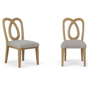 Blue Mallee Gray Upholstered Side Chair Set of 2