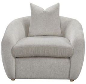 Blue Mallee Mendocino Beach Upholstered Cali Accent Chair with Pillow