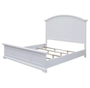 Heritage Coast Coastal White King Panel Bed