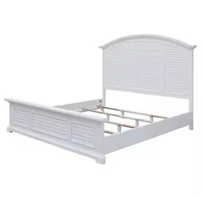 Heritage Coast Coastal White King Panel Bed