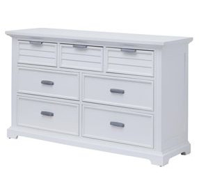 Heritage Coast Coastal White 7 Drawer Dresser