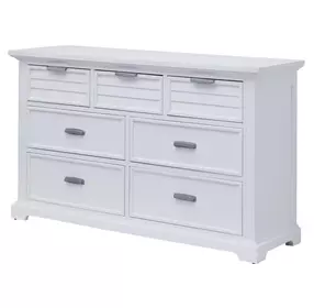Heritage Coast Coastal White 7 Drawer Dresser
