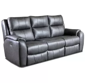 Marquis Smoke 84" Zero Gravity Power Reclining Sofa with Power Headrest and USB Charging