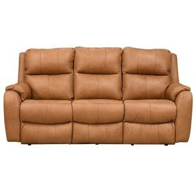 Marquis Caramel Leather 84" Zero Gravity Power Reclining Sofa with USB charging