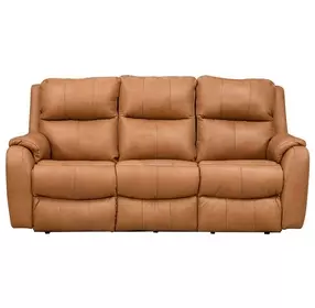 Marquis Caramel Leather 84" Zero Gravity Power Reclining Sofa with Power Headrest and USB Charging