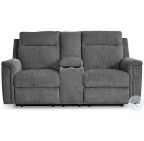 Barnsana Gravel Power Reclining Console Loveseat