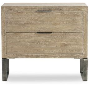 Tribeca Brown 2 Drawer Nightstand With Sled Base