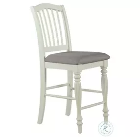 Cumberland Creek Nutmeg And White Slat Back Counter Height Chair Set of 2
