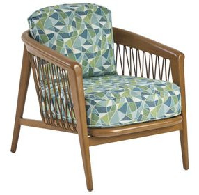 Palm Desert Poolside Blue Upholstered Outdoor Occasional Chair