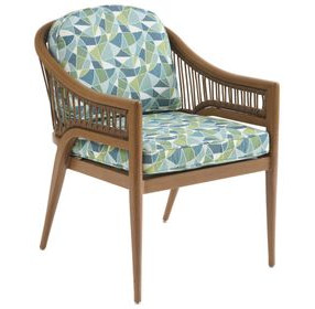 Palm Desert Poolside Blue Upholstered Outdoor Arm Chair