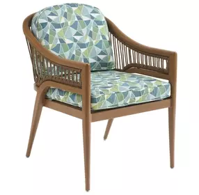 Palm Desert Poolside Blue Upholstered Outdoor Arm Chair