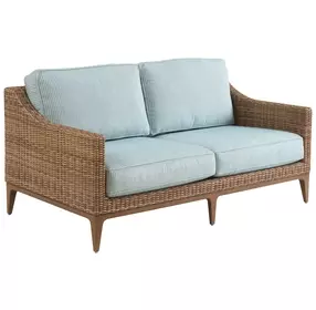 Palm Desert Poolside Green Outdoor 66" Loveseat