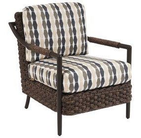 Kilimanjaro Beige and Black Upholstered Outdoor Occasional Chair