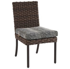 Kilimanjaro Black and Gray Upholstered Outdoor Side Chair