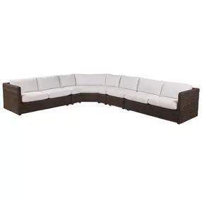 Kilimanjaro Beige 4 Piece Modular Outdoor Sectional with Loveseat