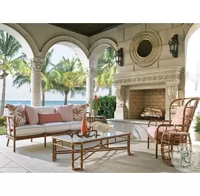 Sandpiper Bay Brown Outdoor Rectangular Occasional Table Set