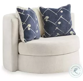 Padova Ivory Swivel Accent Chair