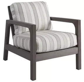 Mozambique Beige and Tan Upholstered Outdoor Occasional Chair