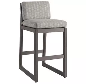 Mozambique Beige Upholstered Outdoor Bar Stool