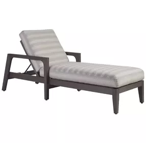 Mozambique Beige and Tan Outdoor 83" Chaise Lounge