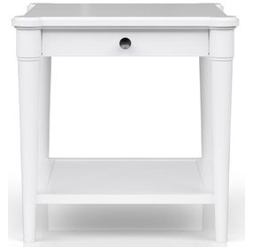 Wilmington White Wood End Table