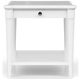 Wilmington White Wood End Table