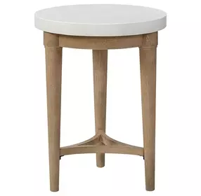 Wilmington Sand Chairside Table with Cement Top