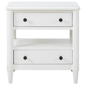 Wilmington White Open Nightstand