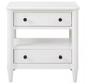 Wilmington White Open Nightstand