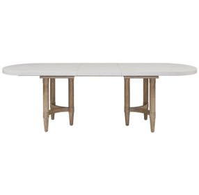 Wilmington Sand Pillar Trestle Extendable Dining Table