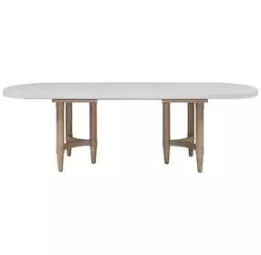 Wilmington Sand Pillar Trestle Extendable Dining Table