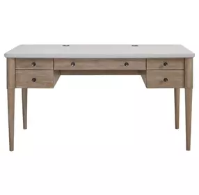 Wilmington Sand 5 Drawer Desk
