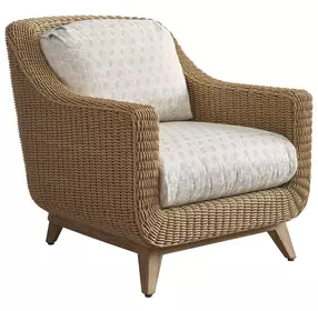Isle of Palms Beige Upholstered Outdoor Lounge Chair