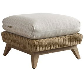 Isle of Palms Beige Upholstered Square Outdoor Ottoman