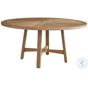 Isle of Palms Mocha Teak Round Outdoor Dining Table