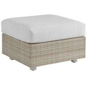 Sand Dune Cream Upholstered Outdoor Rectangular Ottoman