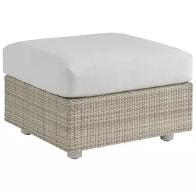 Sand Dune Cream Upholstered Outdoor Rectangular Ottoman