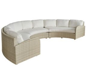 Sand Dune White Outdoor 3 Piece Modular Sectional