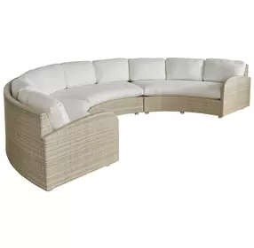 Sand Dune White Outdoor 3 Piece Modular Sectional