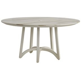 Sand Dune Cream Outdoor 60" Round Stone Top Dining Table